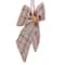 19" Black & White Plaid Two Loop Christmas Bow Decoration